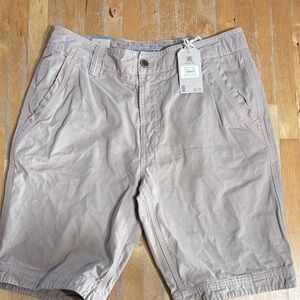 NWT Fat Face Men's Light Tan Flat Front Shorts